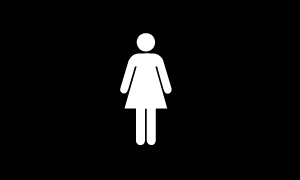 Female braille and tactile signs manufactured by Bathurst Signs